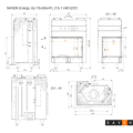 Камінна топка кутова SAVEN Energy Up 75х50х47L (15,1 kW) ECO