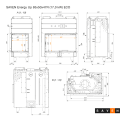 Камінна топка кутова SAVEN Energy Up 85х50х47R (17,0 kW) ECO