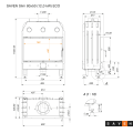 Камінна топка SAVEN Slim 80х50 (12,0 kW) ECO